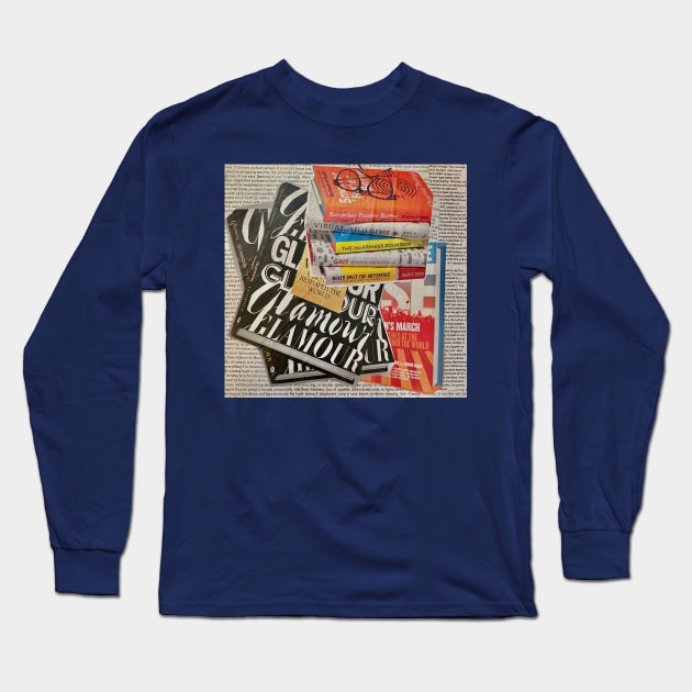 Book Lover Collage Long Sleeve T-Shirt by courtneylgraben